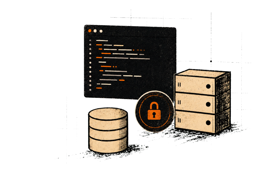Secure backend system illustration